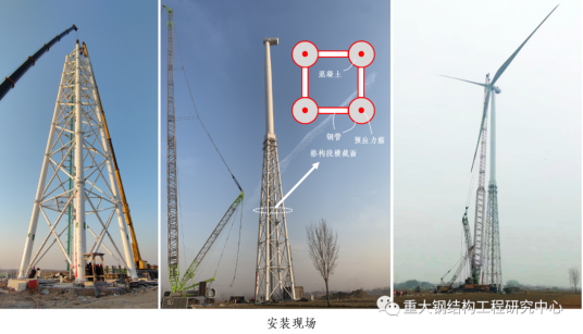 【行业动态】周绪红院士和王宇航教授团队原创提出的风电机组预应力钢管混凝土格构式塔架完成全球首次应用
